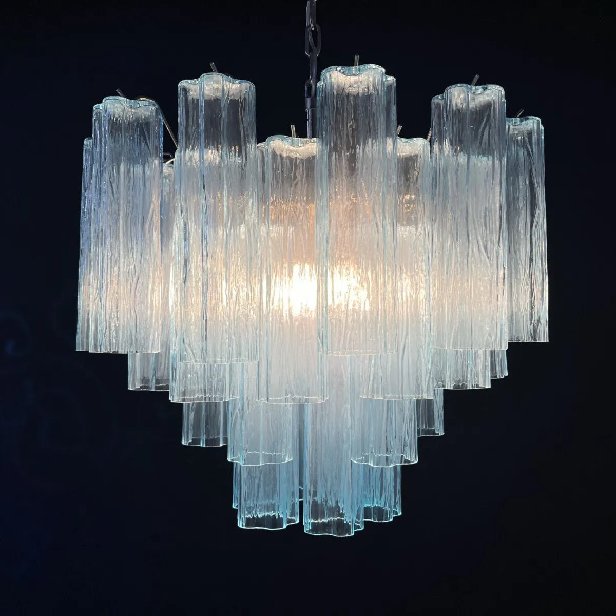 Murano Star Shaped Tube Glass Chandelier