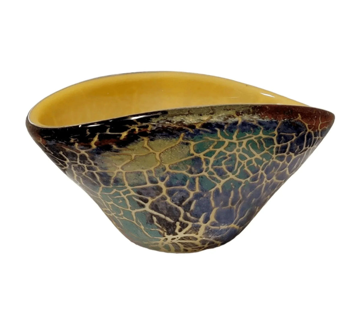Coupe décorative en verre style Murano de 9 pouces