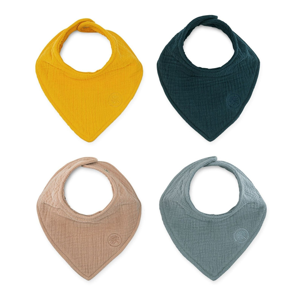 Set di bavaglini bandana in mussola Dune (confezione da 4)