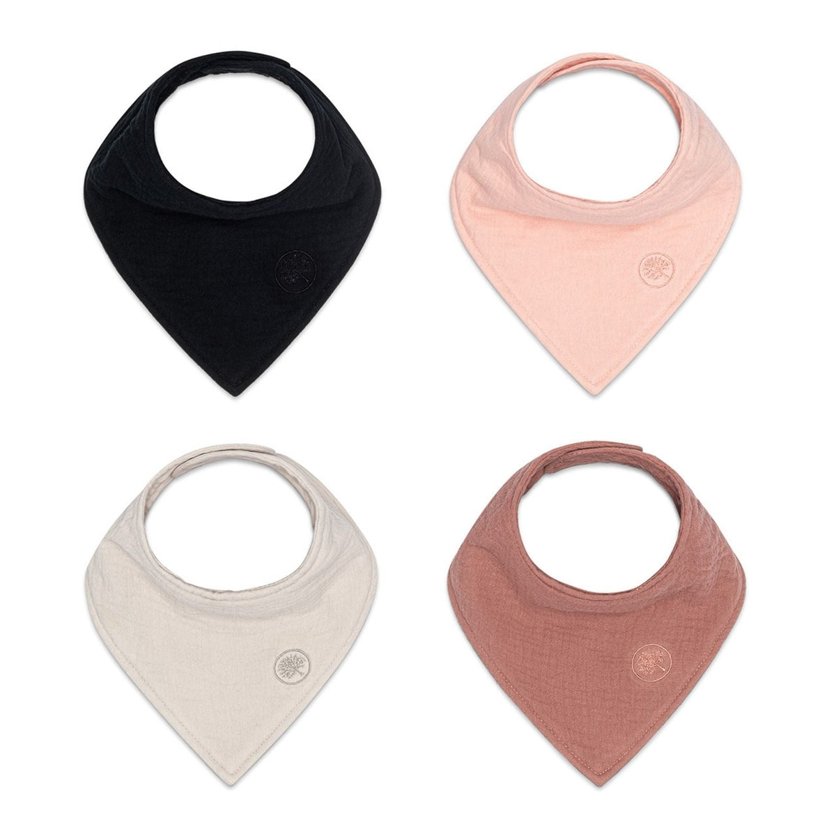 Set di bavaglini bandana in mussola Bliss (confezione da 4)