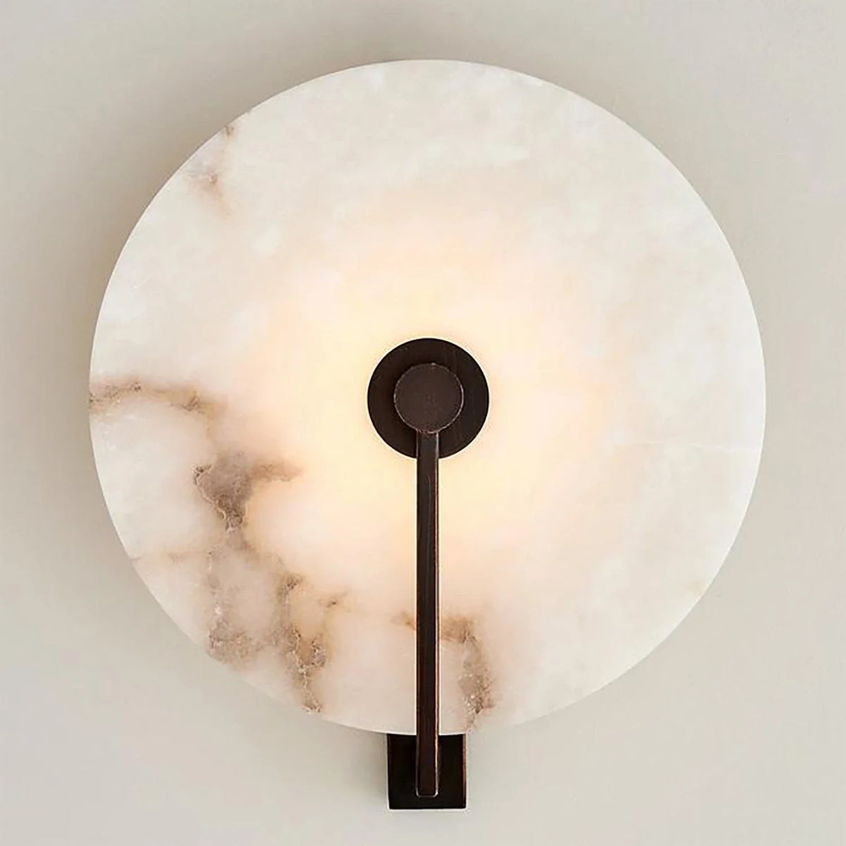 Applique murale LED en albâtre naturel