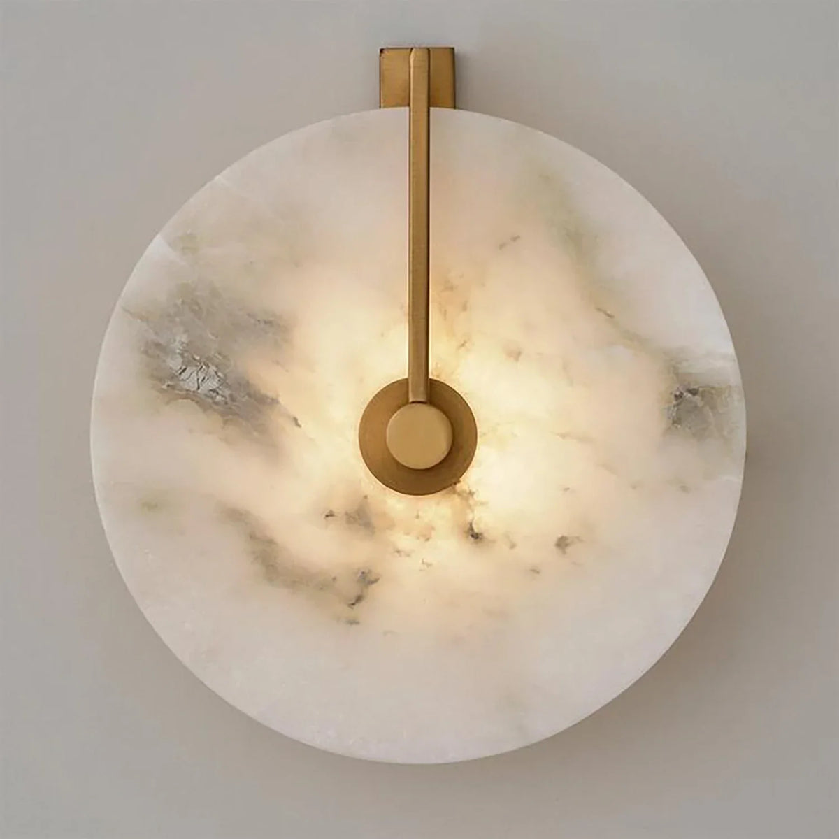 Applique murale LED en albâtre naturel