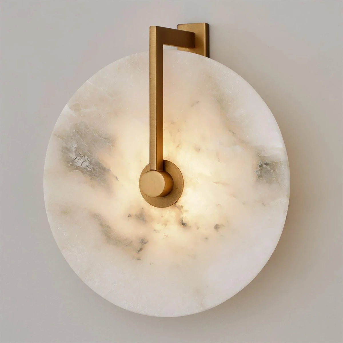 Applique murale LED en albâtre naturel