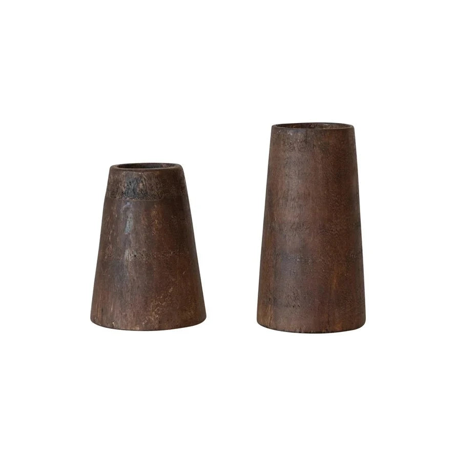Vase en bois naturel brut