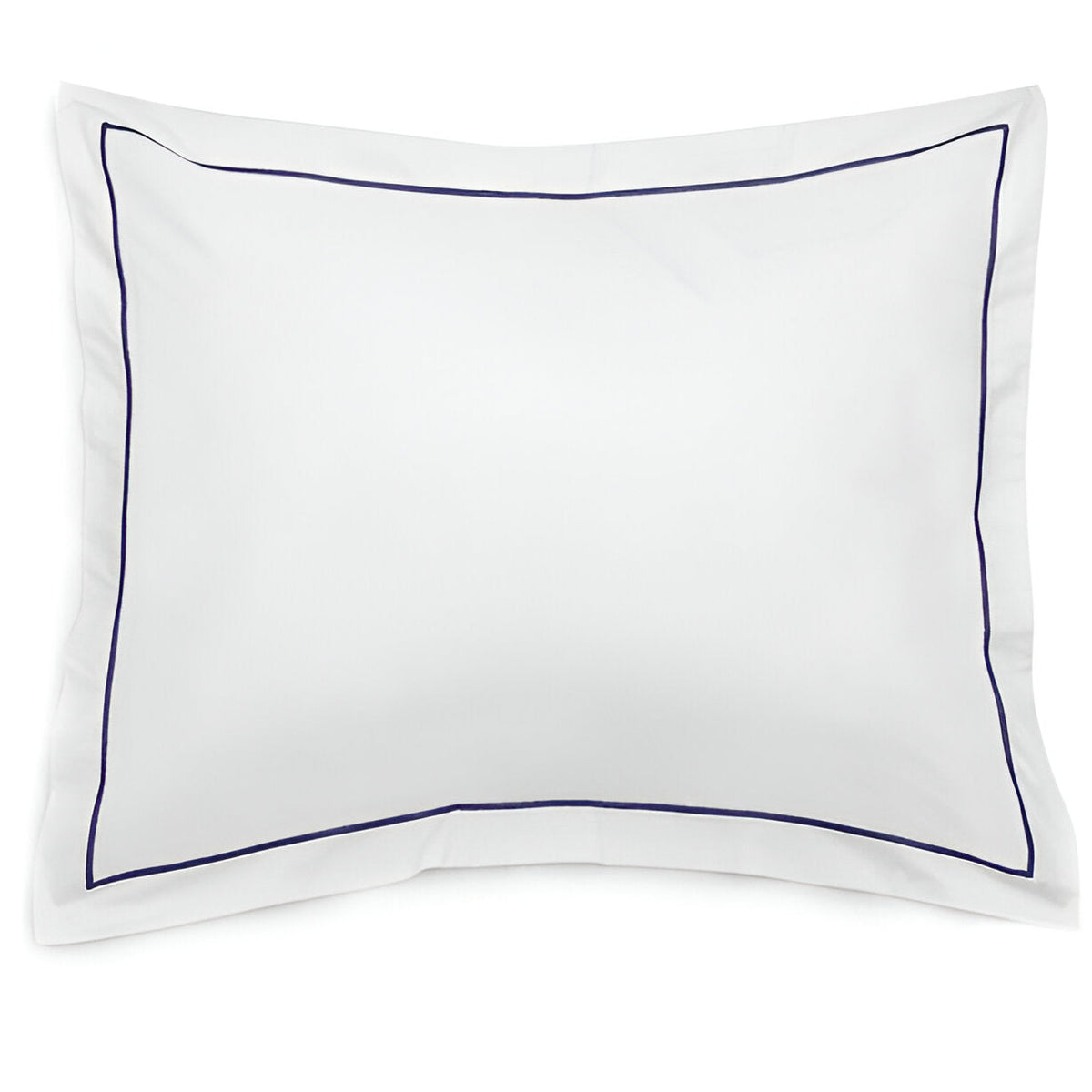 Parure de lit ronde en satin de coton uni, 400 fils, broderie simple