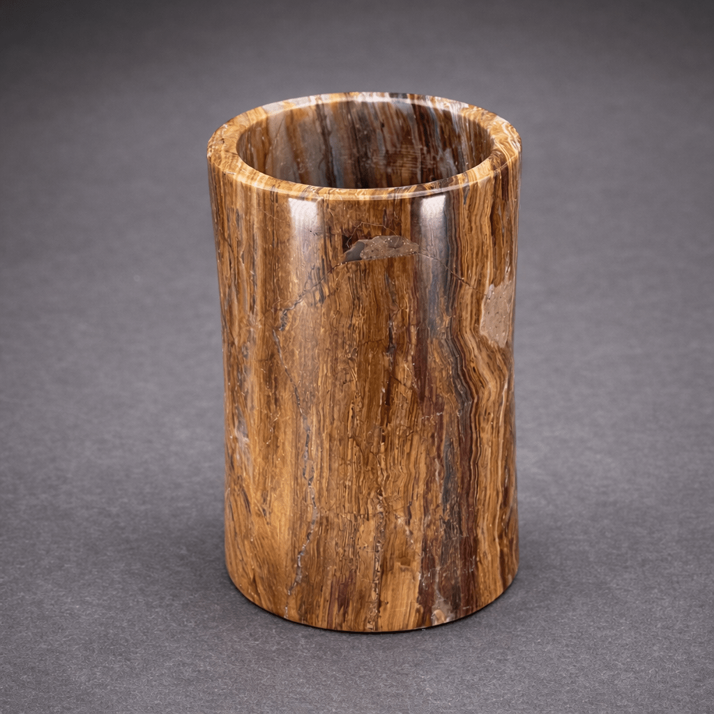 Vase cylindrique en onyx (6 pouces) – Décoration d'intérieur en pierre fine