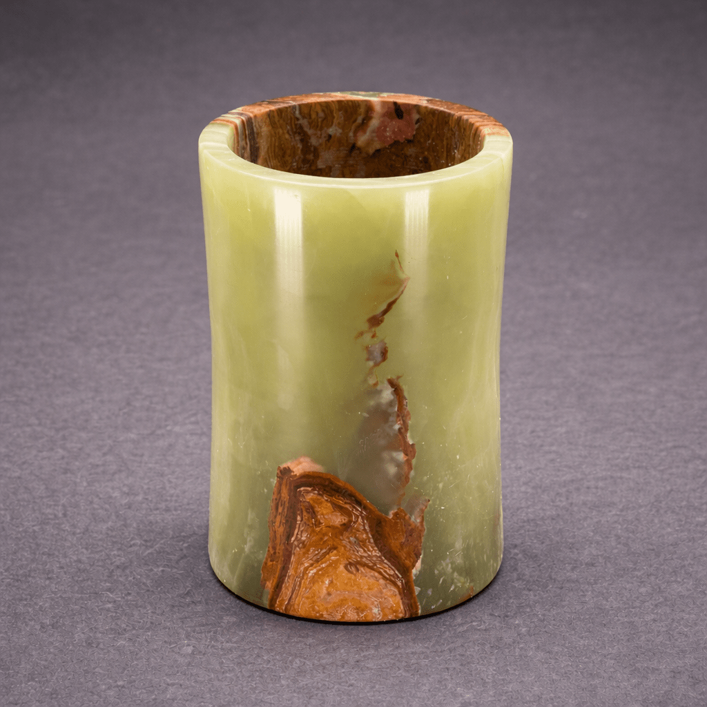 Vase cylindrique en onyx (6 pouces) – Décoration d'intérieur en pierre fine