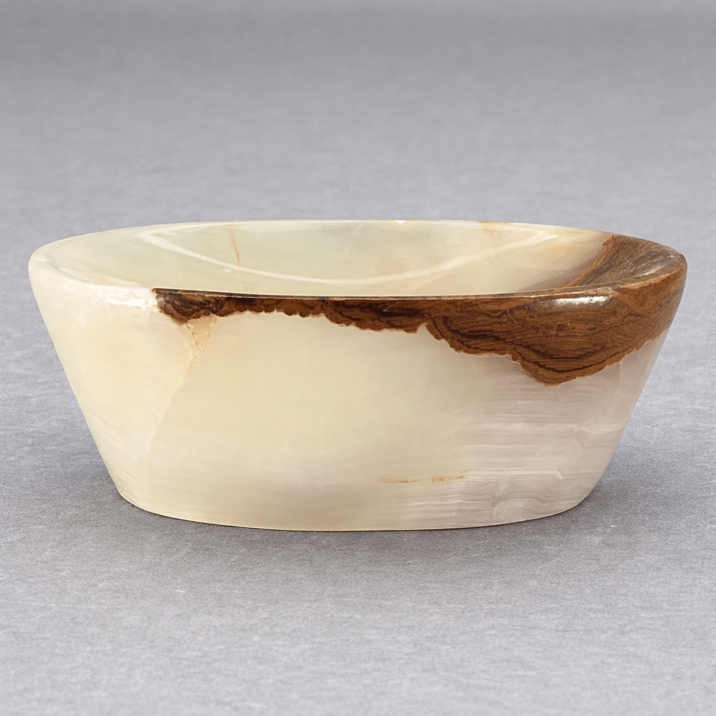 Porte-savon en onyx (12,7 cm) - Décoration de salle de bain en pierre précieuse