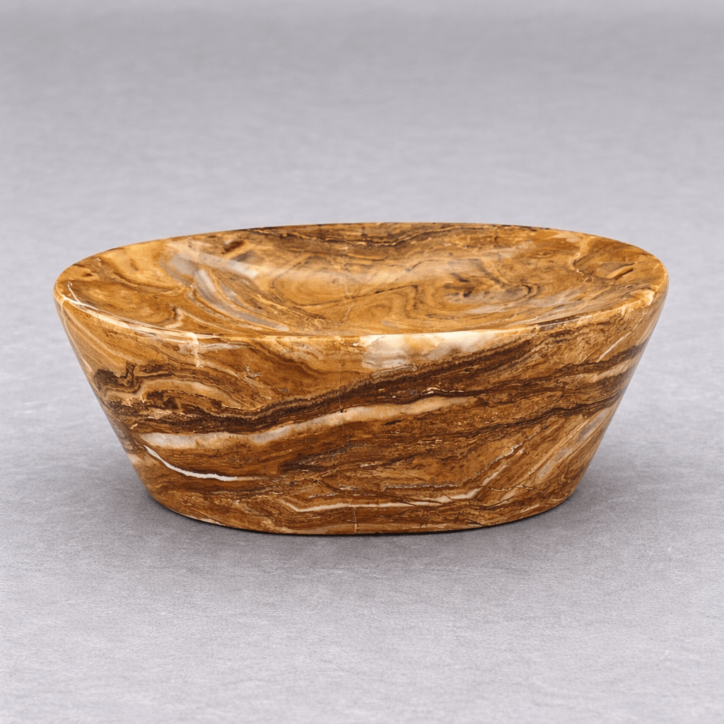 Porte-savon en onyx (12,7 cm) - Décoration de salle de bain en pierre précieuse