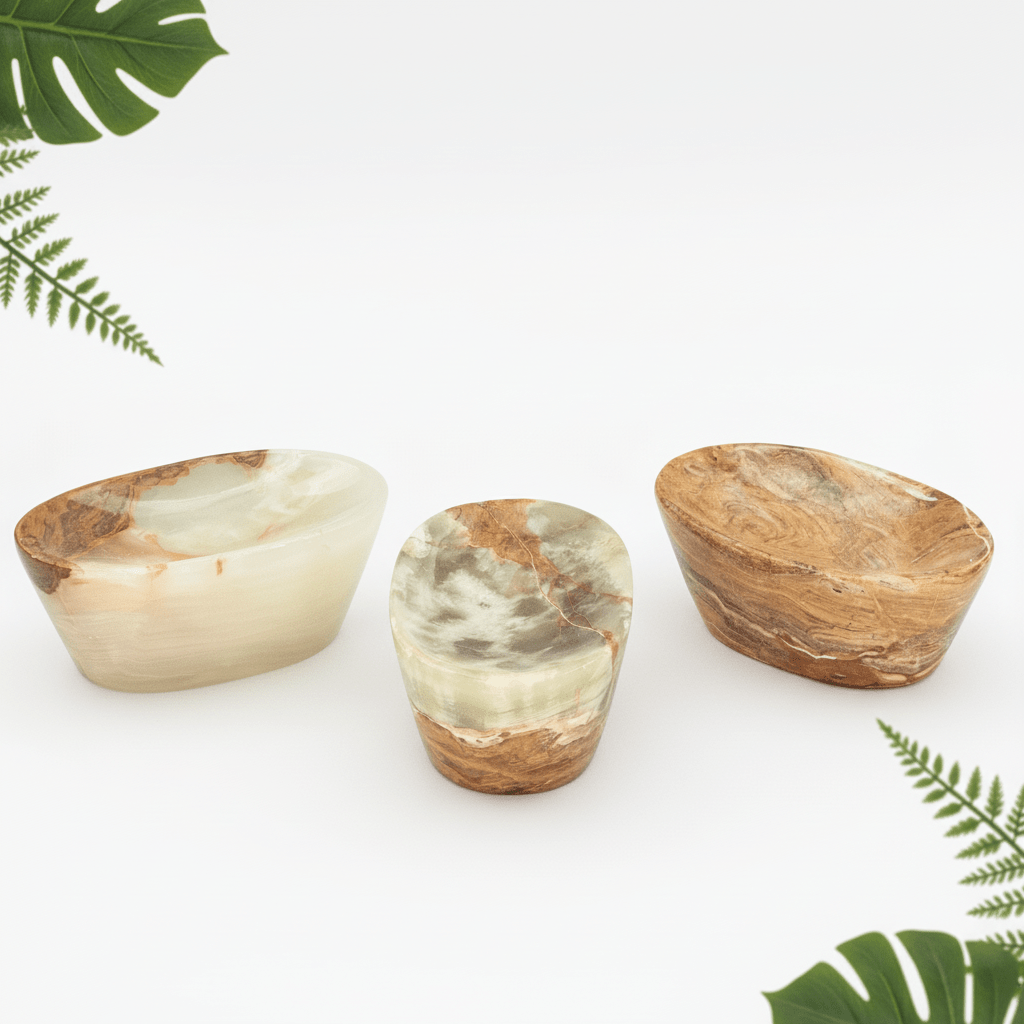 Porte-savon en onyx (12,7 cm) - Décoration de salle de bain en pierre précieuse