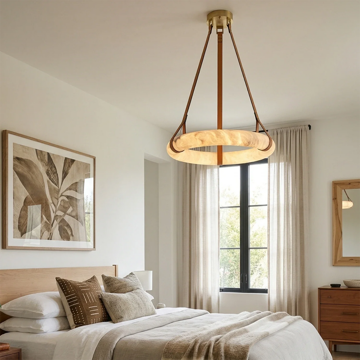 Halo Alabaster Pendant Light