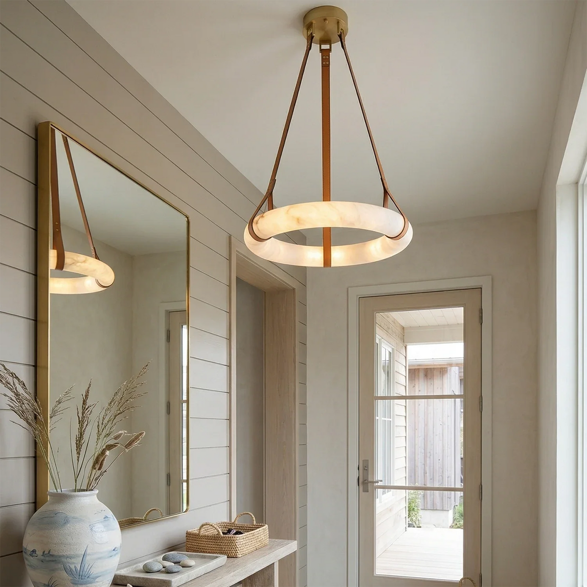 Halo Alabaster Pendant Light
