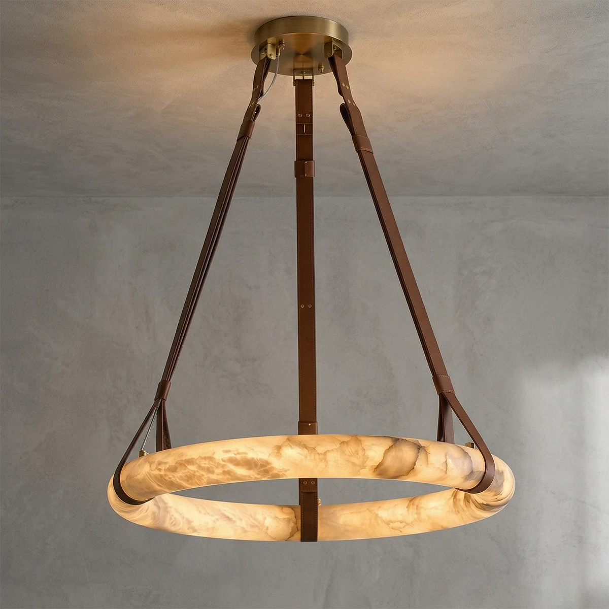 Halo Alabaster Pendant Light