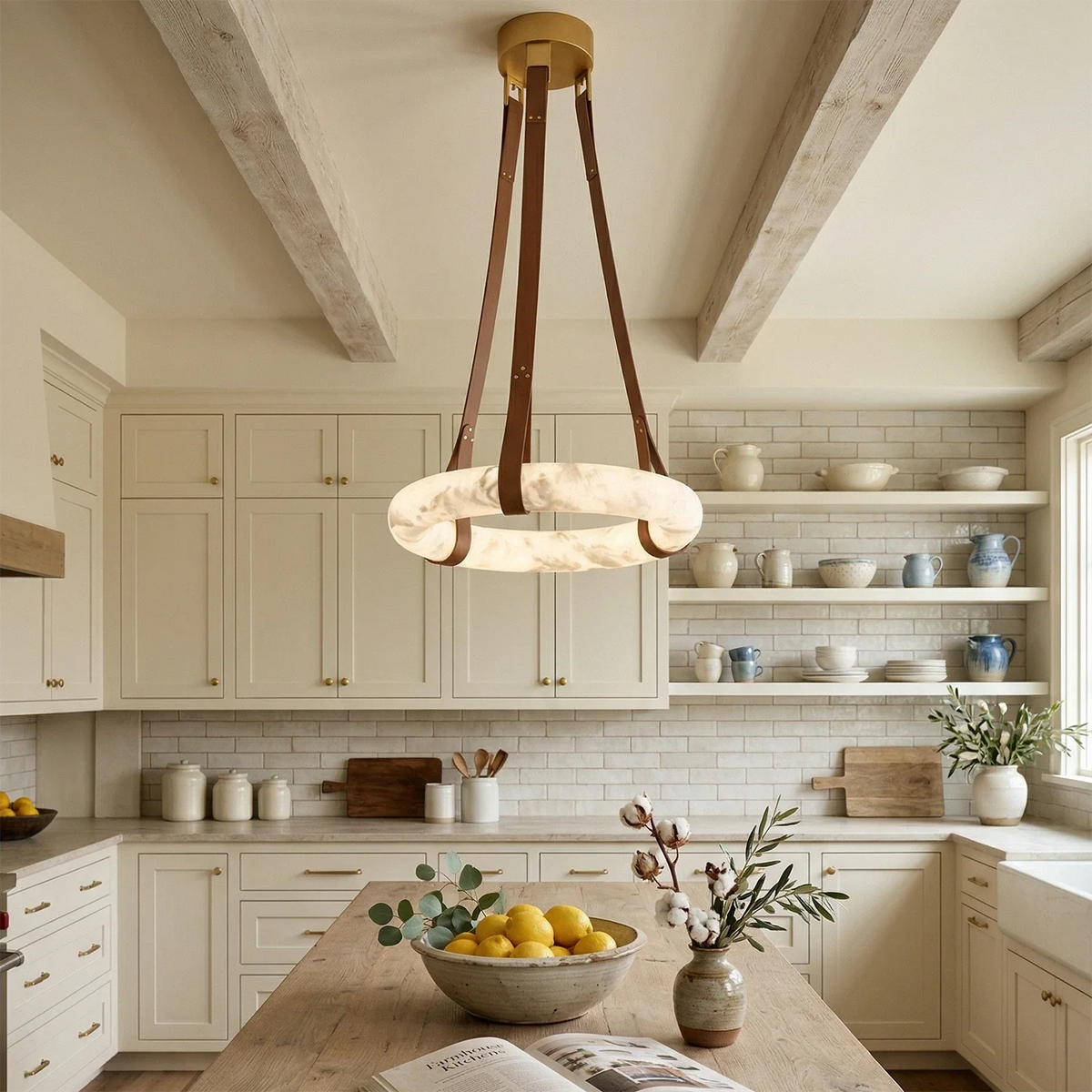 Halo Alabaster Pendant Light