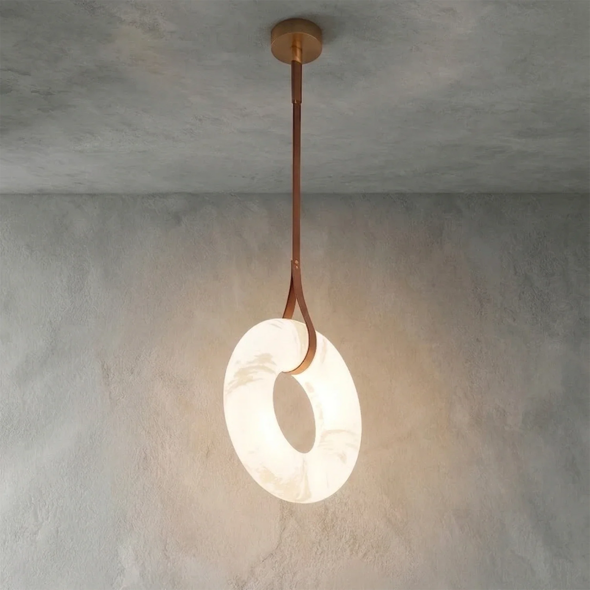 Halo Alabaster Pendant Light