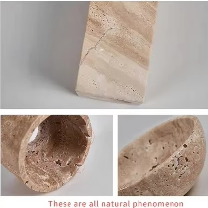 Minimalist Stone & Wooden Cylinder Wall Lamp | Modern Directional Reading Sconce