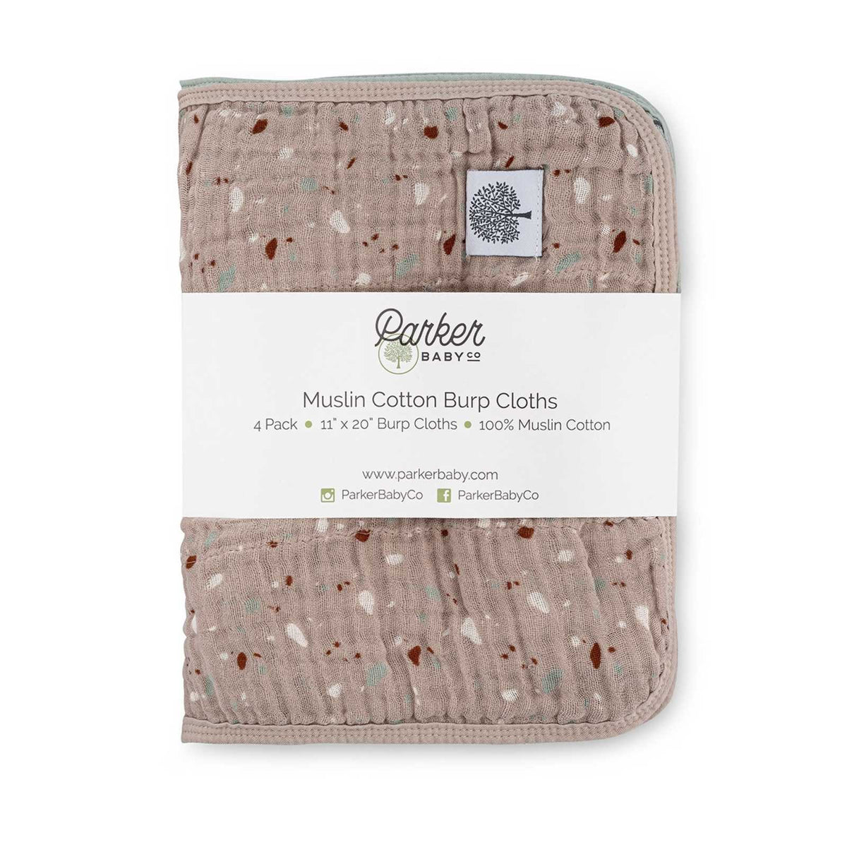 Set Pebble - Panni ruttino in mussola (confezione da 4)