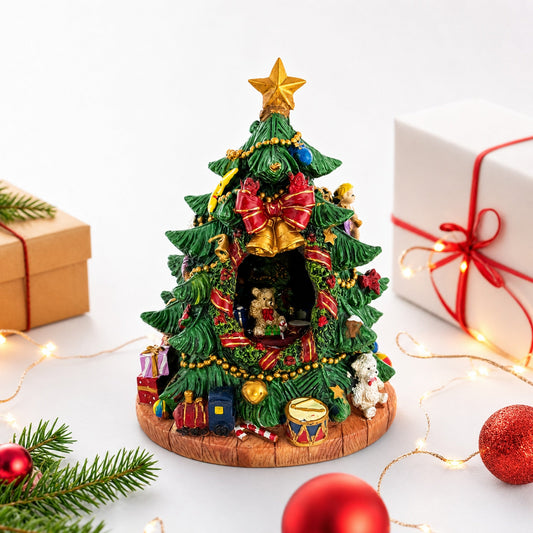 Figurine musicale de Noël rotative pour sapin de table