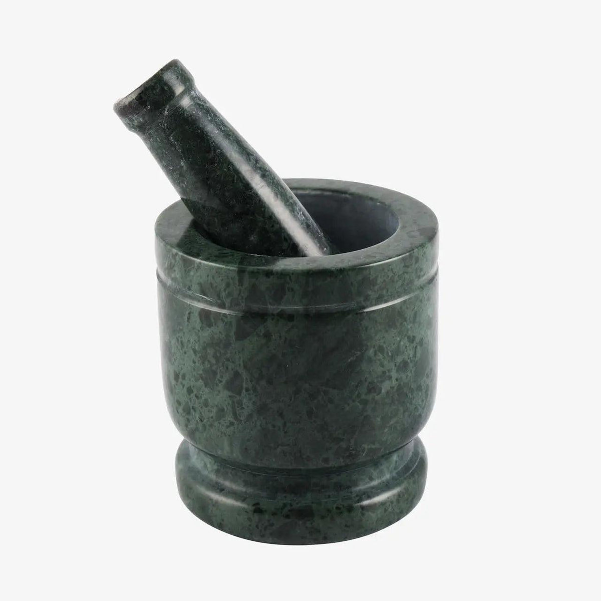 Mortier et pilon en marbre vert primevère