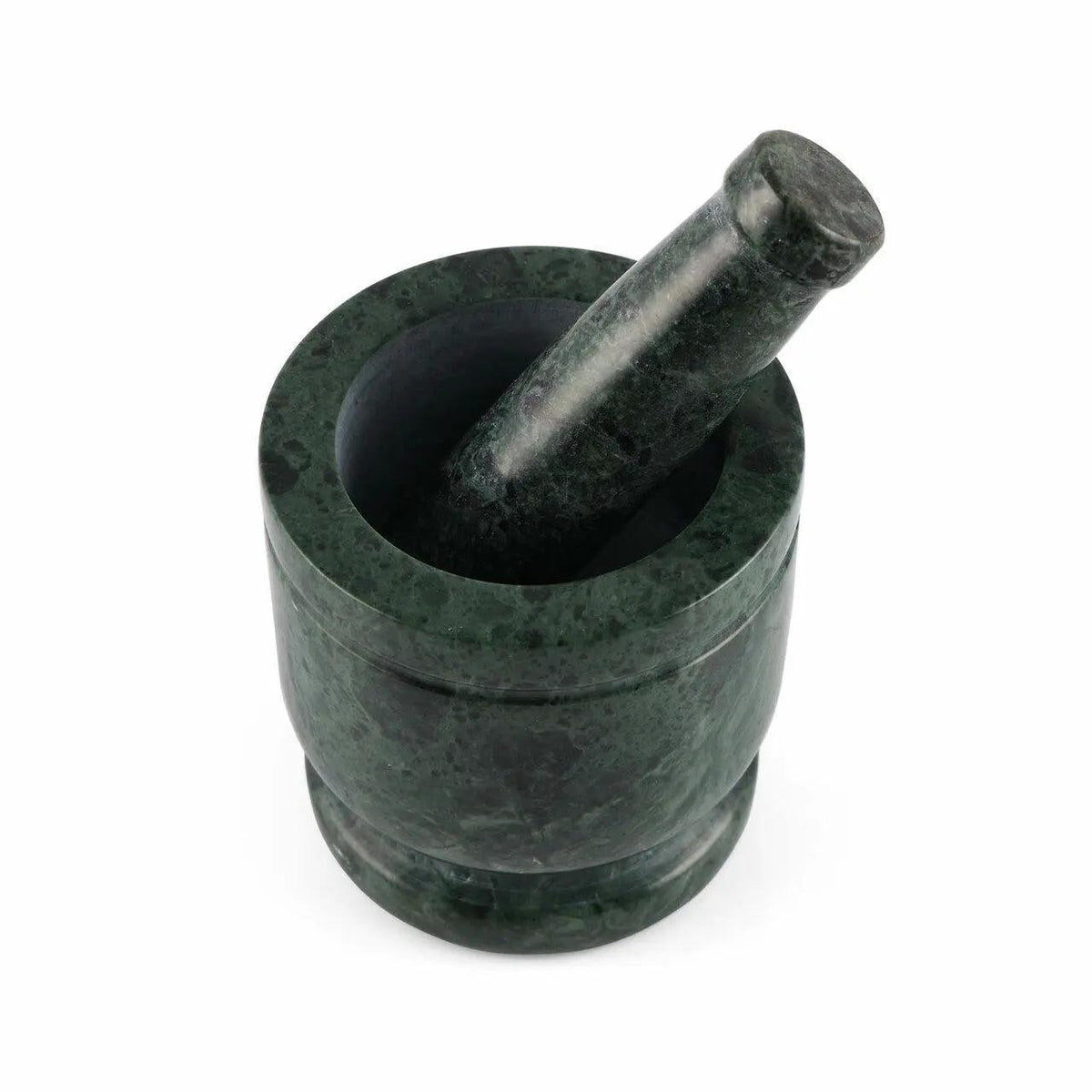 Mortier et pilon en marbre vert primevère
