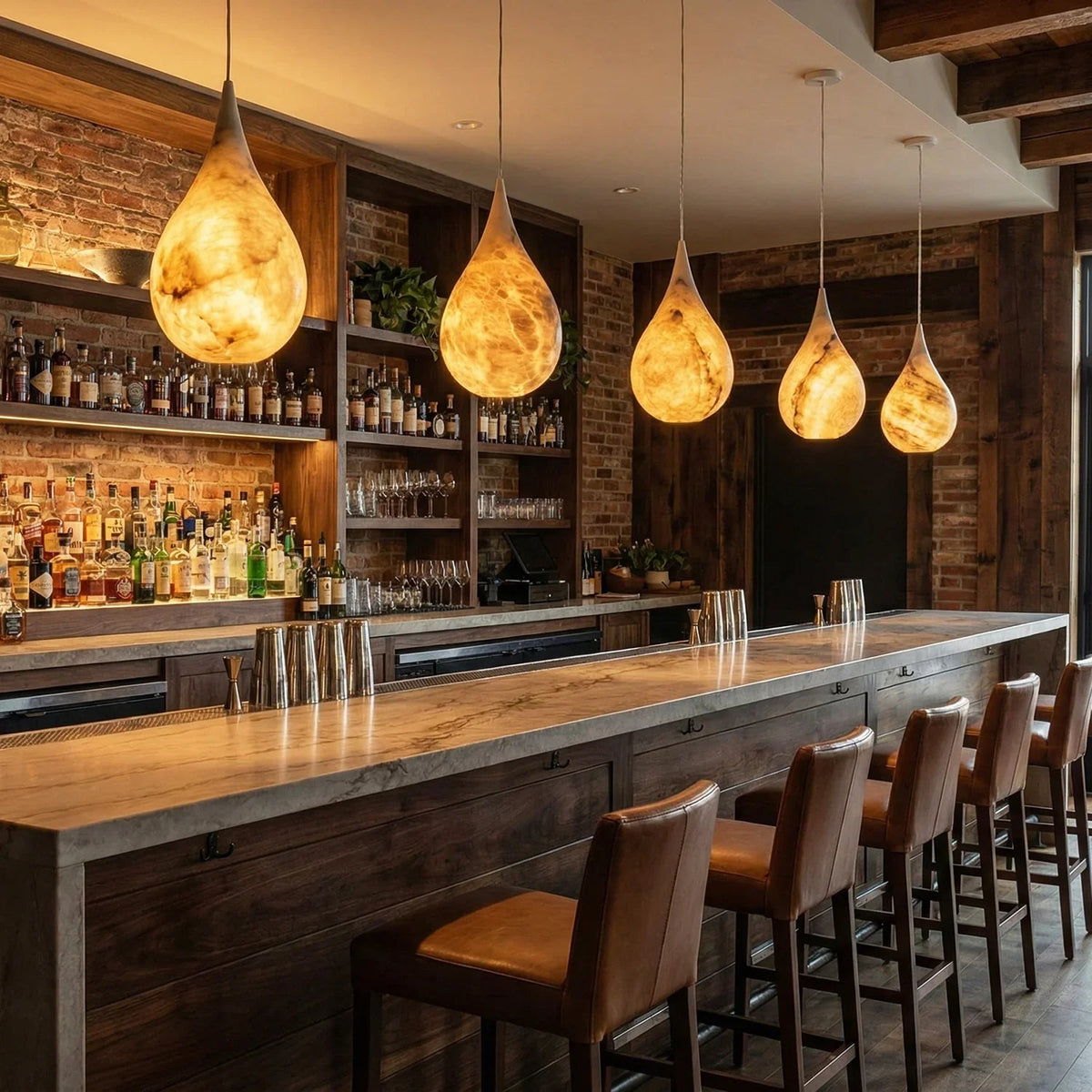 Raindrop Alabaster Pendant Light