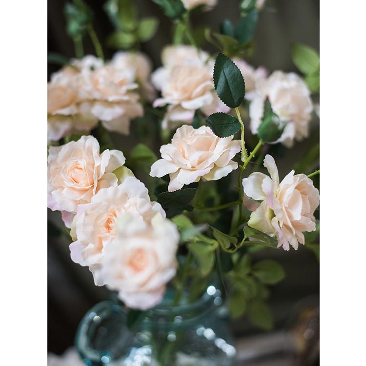 Tige de rose artificielle « Faux Real » au toucher naturel, 63,5 cm de hauteur, en soie