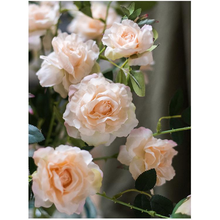 Tige de rose artificielle « Faux Real » au toucher naturel, 63,5 cm de hauteur, en soie