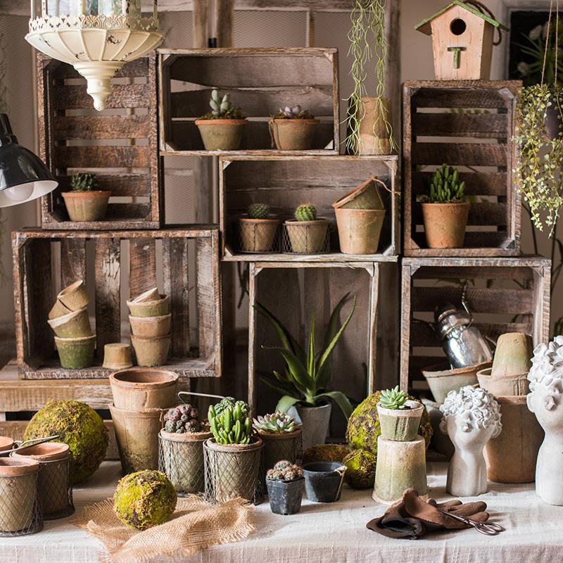 Caisses rectangulaires en bois massif