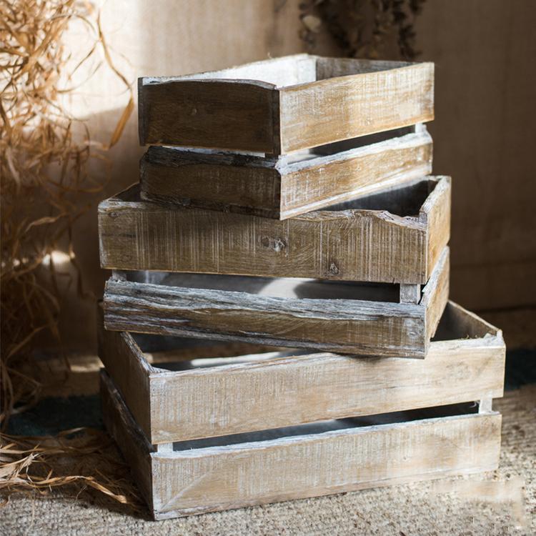 Caisses rectangulaires en bois massif