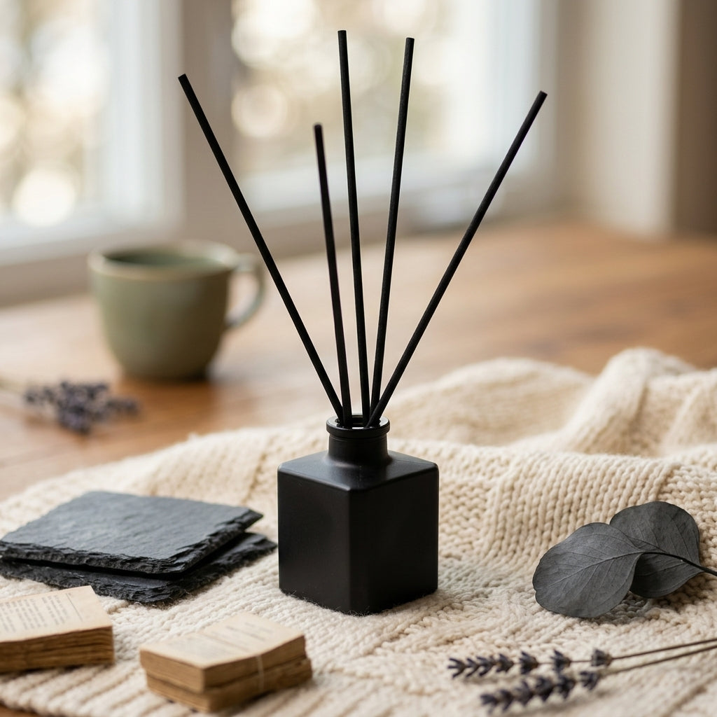 Diffusore a bastoncini Bold & Masculine – Legno, Fumo e Ossidiana