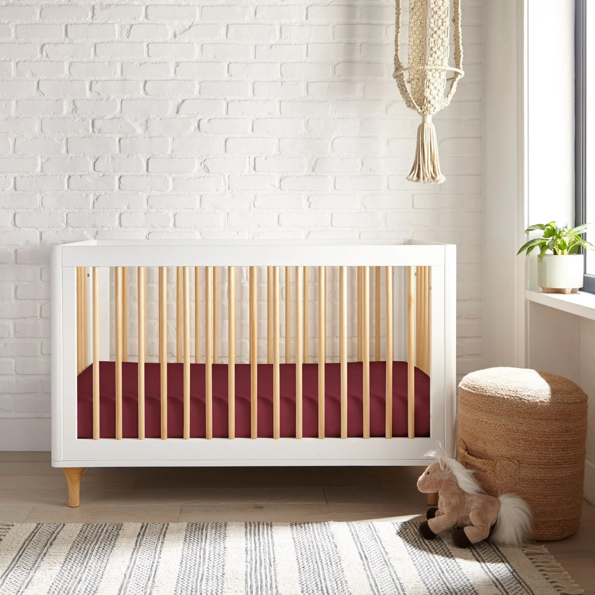 Drap-housse rafraîchissant en bambou pour lit de bébé
