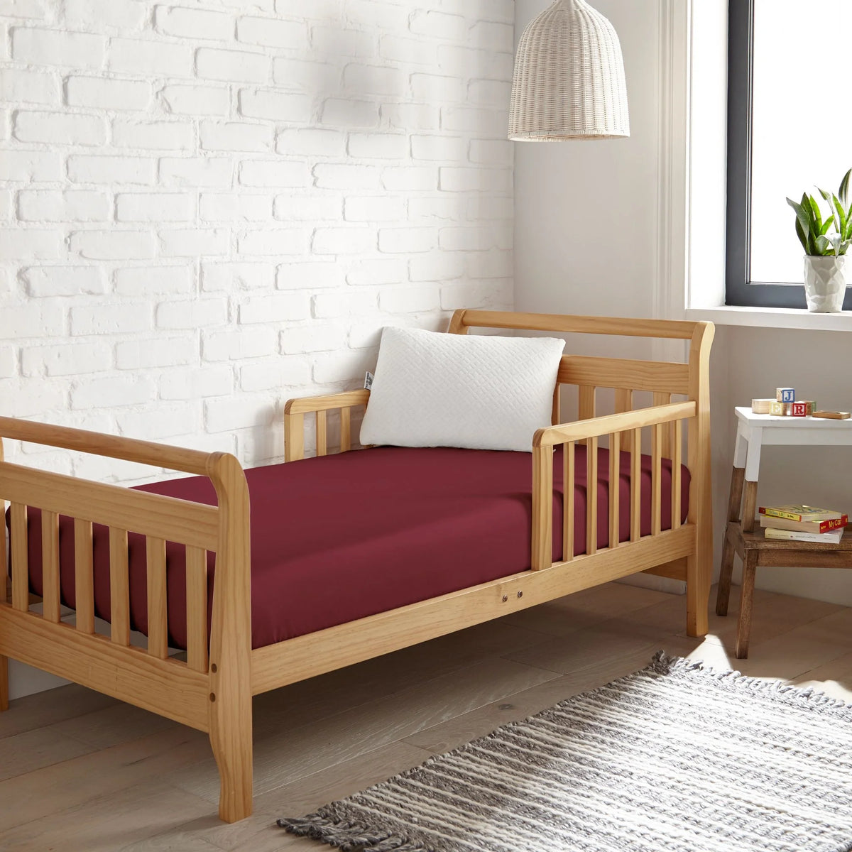 Drap-housse rafraîchissant en bambou pour lit de bébé