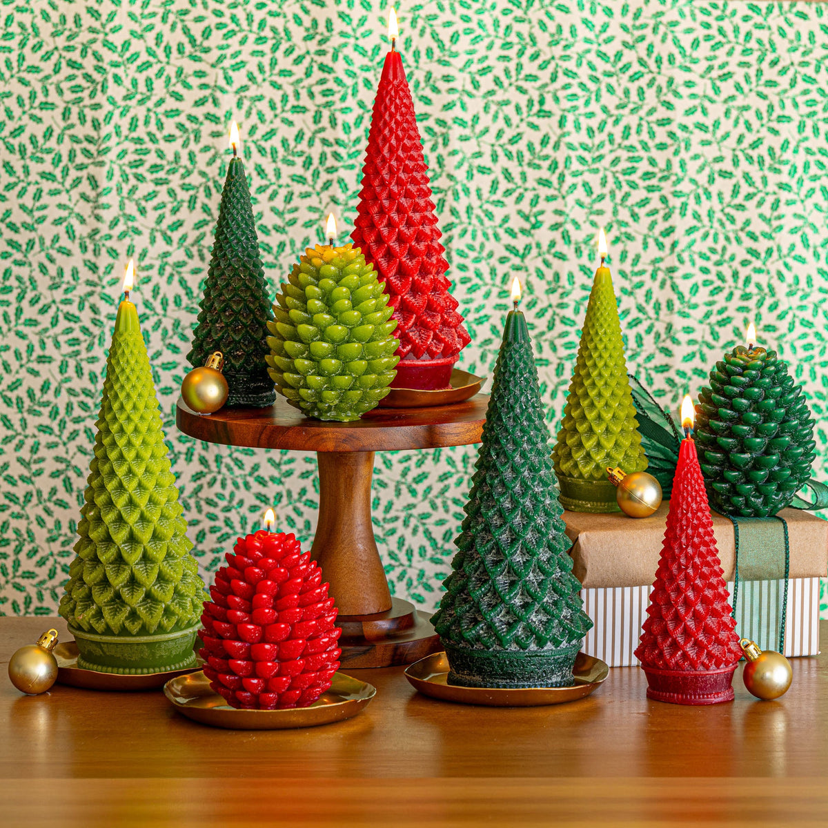Accent Sculpted Tree Candle - Forest