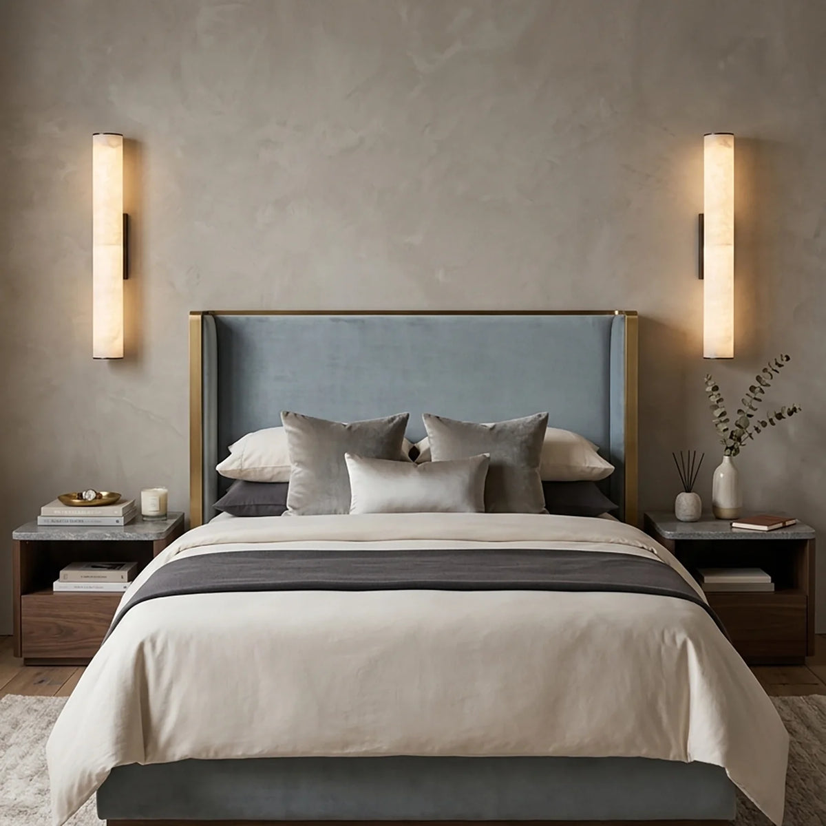 Selene Alabaster Column Sconce