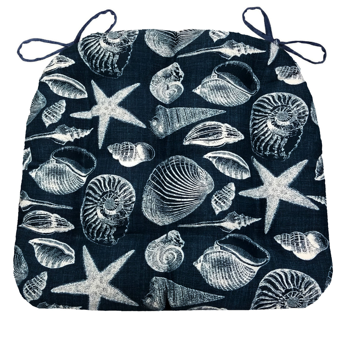 Shoreline Indoor / Outdoor Navy Blue Patio Cushions & Dining Chair Pads