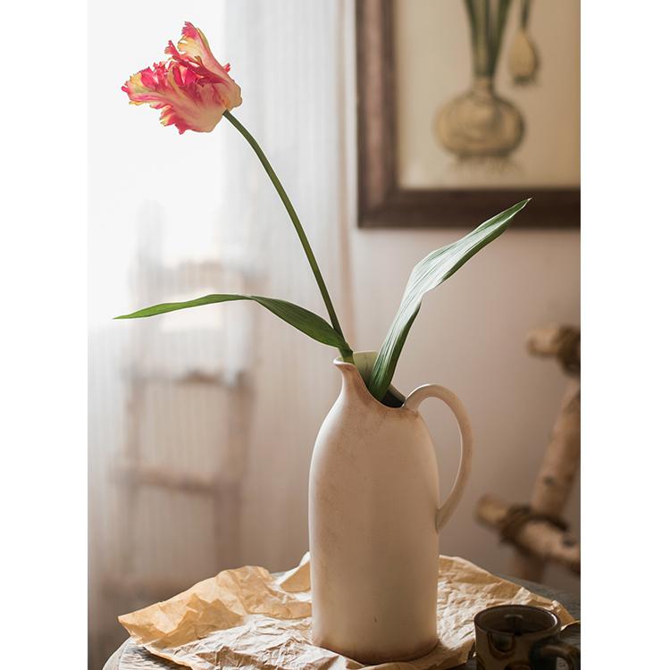 Stelo di tulipano fiamma in seta sintetica, altezza 61 cm