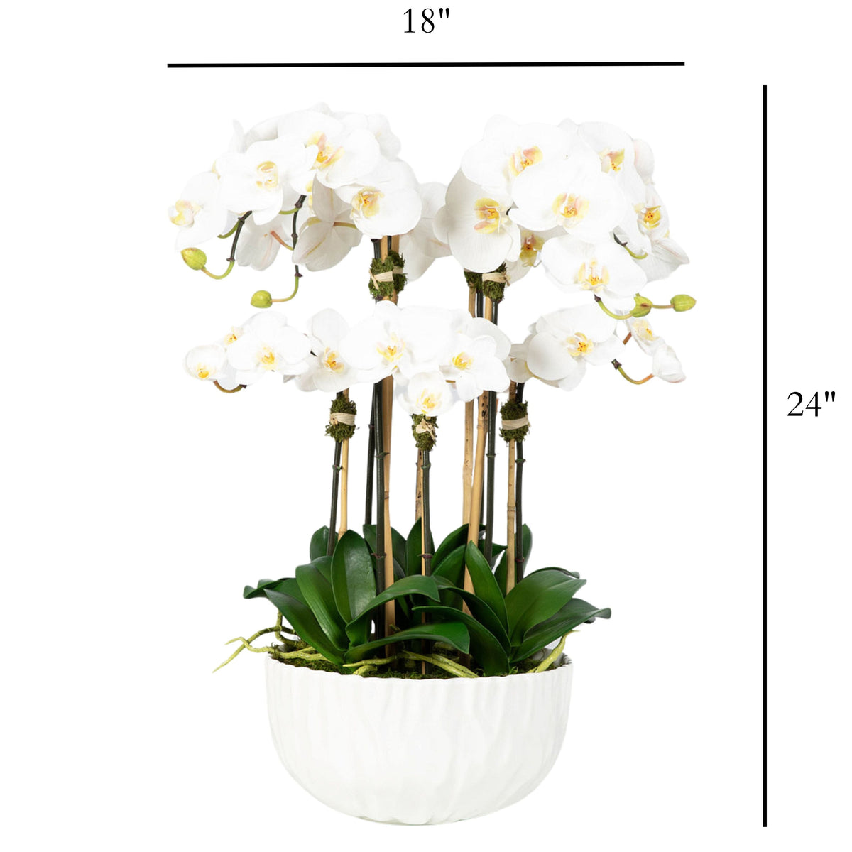 Composition d'orchidées artificielles - 61 cm