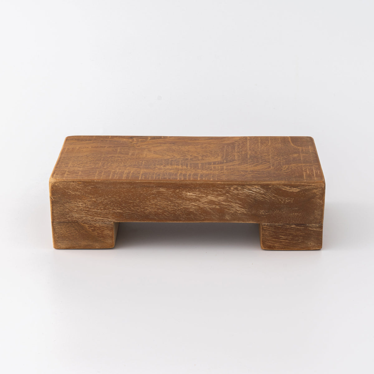 Support en teck fait main | Plateau de présentation rectangulaire pour décoration intérieure