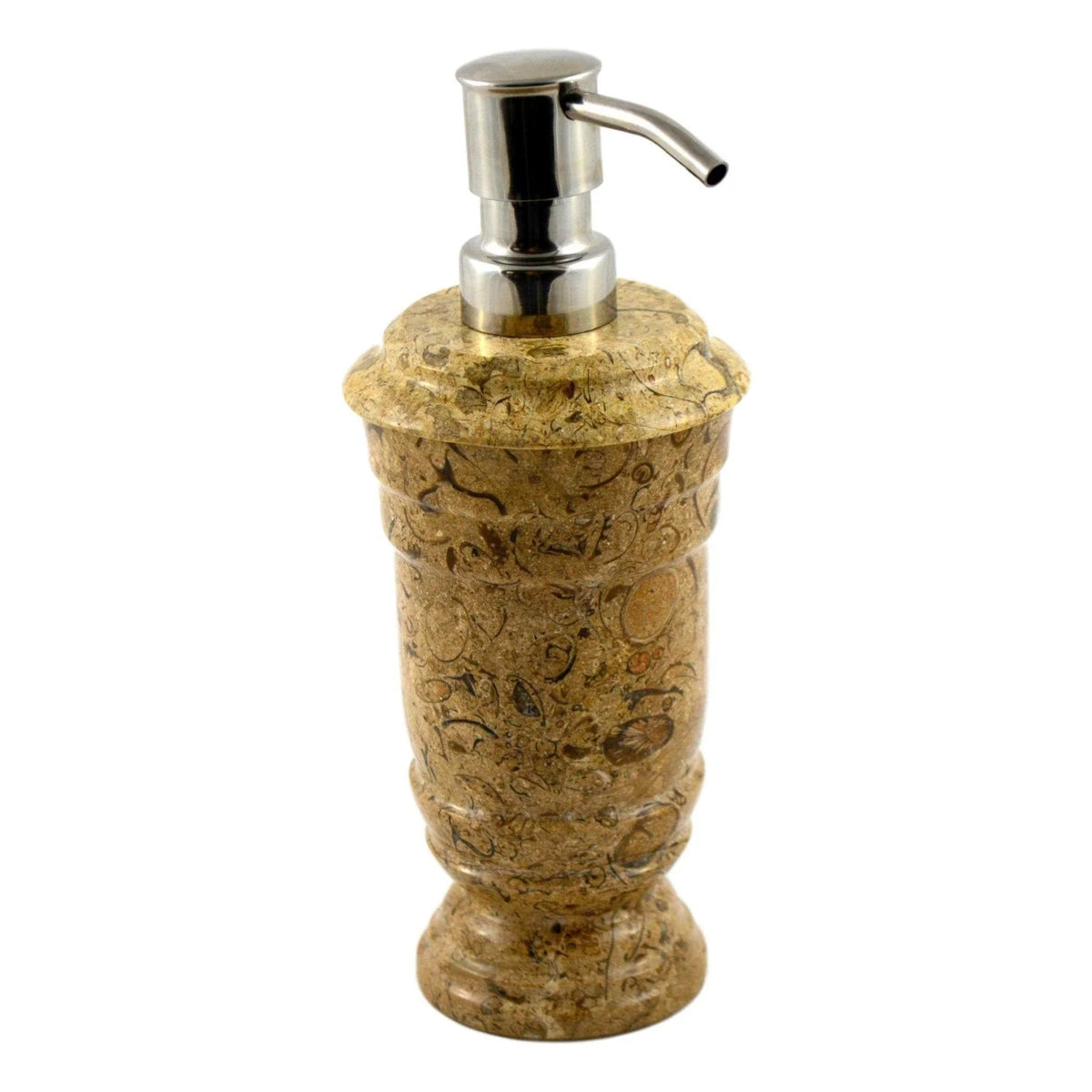 Dosatore per sapone e lozione in pietra fossile