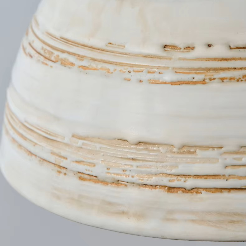 Wabi-Sabi Ceramic & Wood Table Lamp | Handcrafted Bedside Light