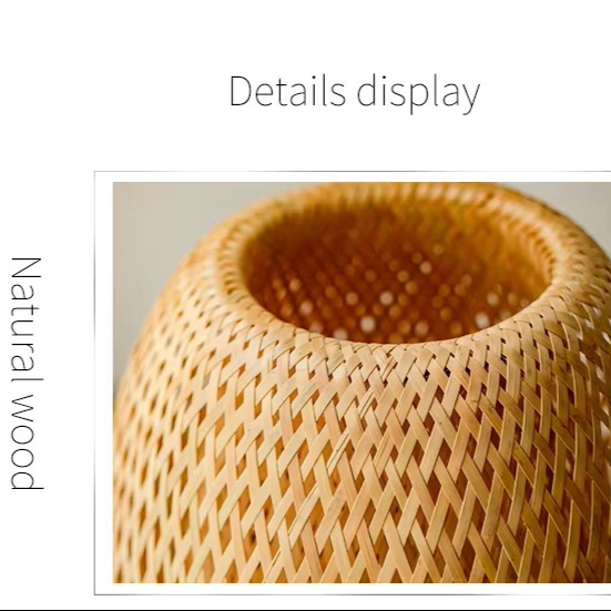 Natural Woven Bamboo Table Light | Modern Eco-Friendly Accent Lamp