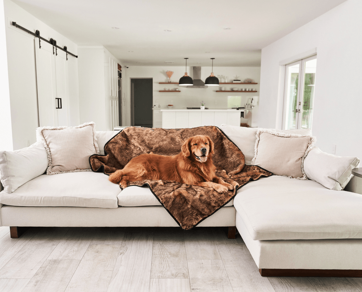PupProtector™ Summer Short Fur Waterproof Throw Blanket - Sable Tan