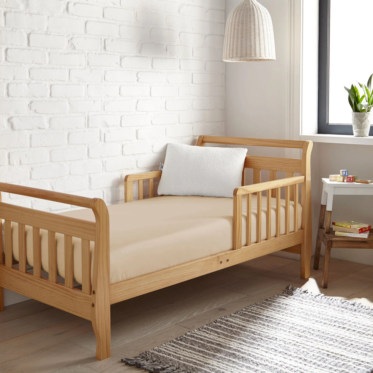 Drap-housse rafraîchissant en bambou pour lit de bébé