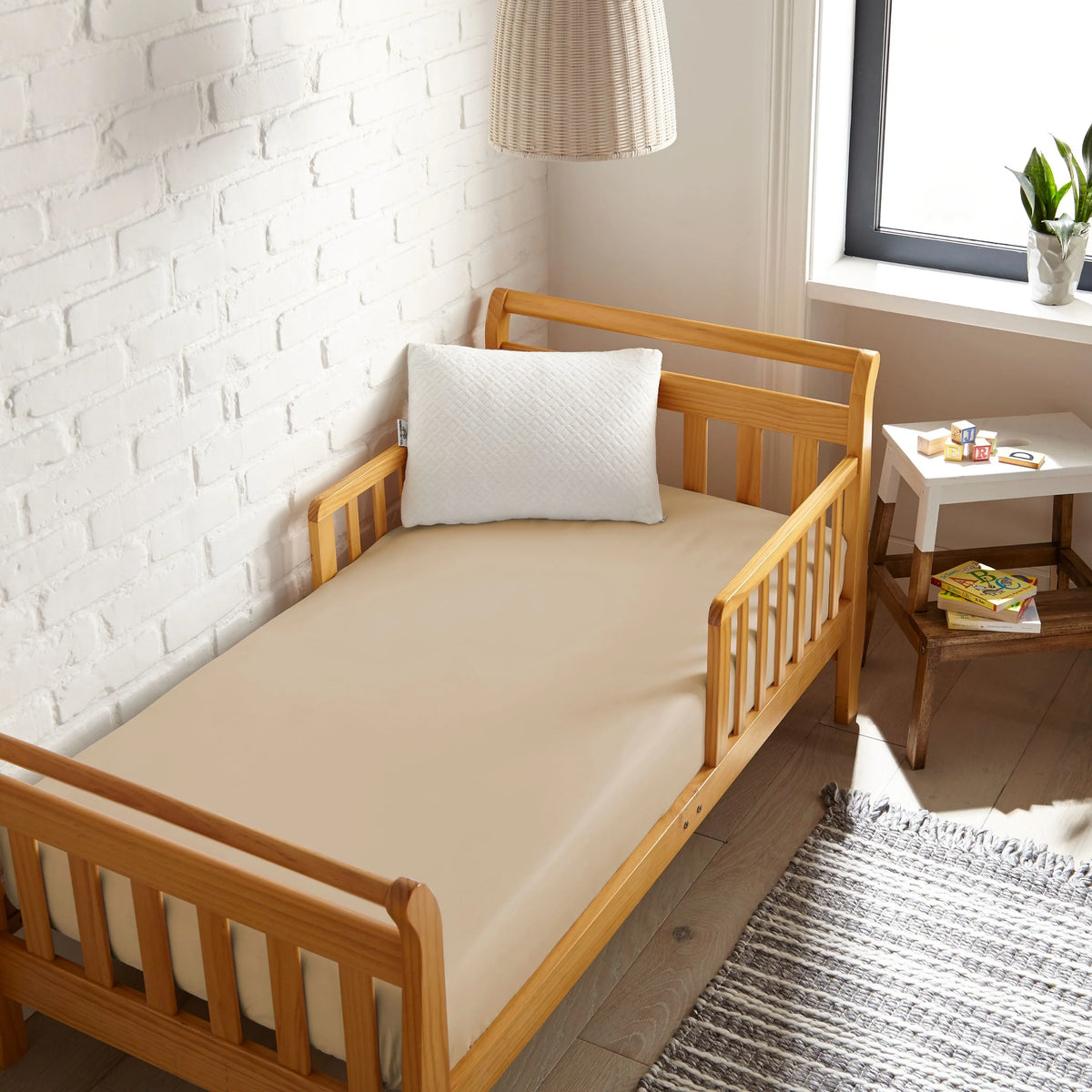Drap-housse rafraîchissant en bambou pour lit de bébé