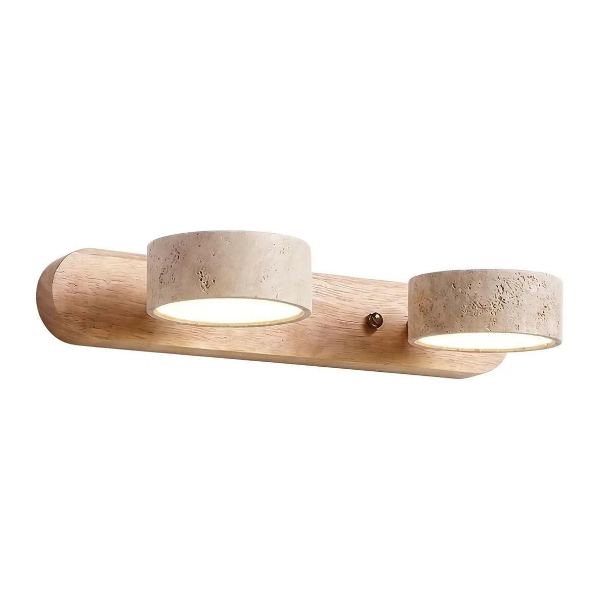 Travertine Duo Wood Wall Light