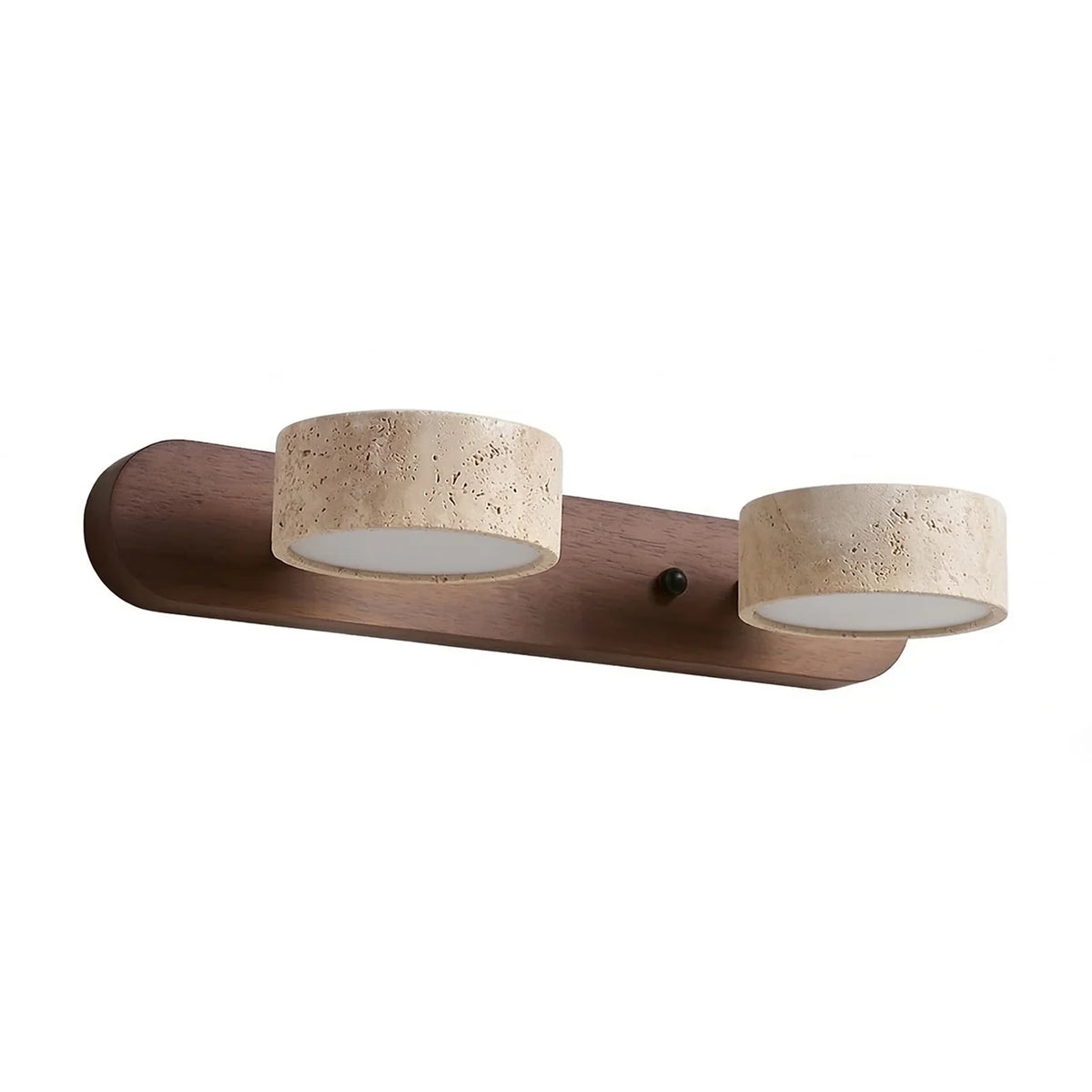 Travertine Duo Wood Wall Light