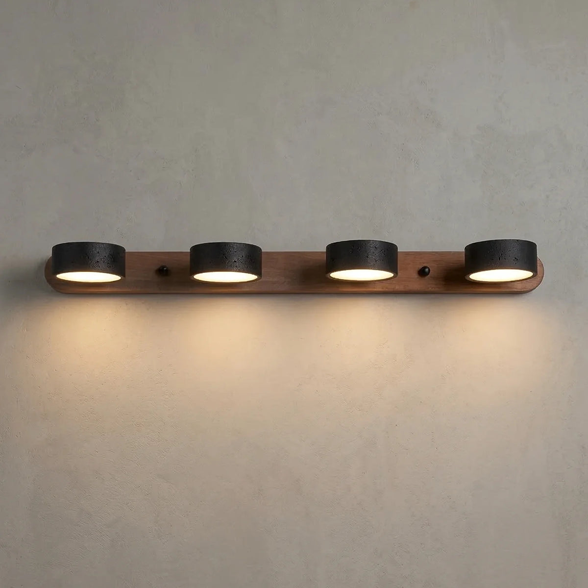 Travertine Duo Wood Wall Light