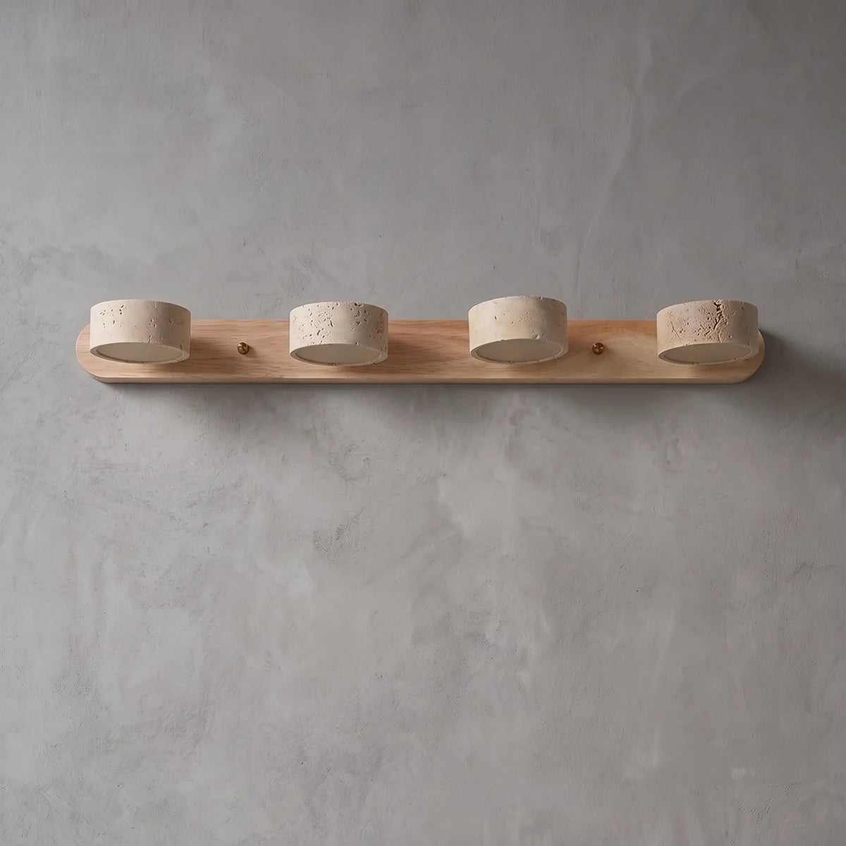 Travertine Duo Wood Wall Light