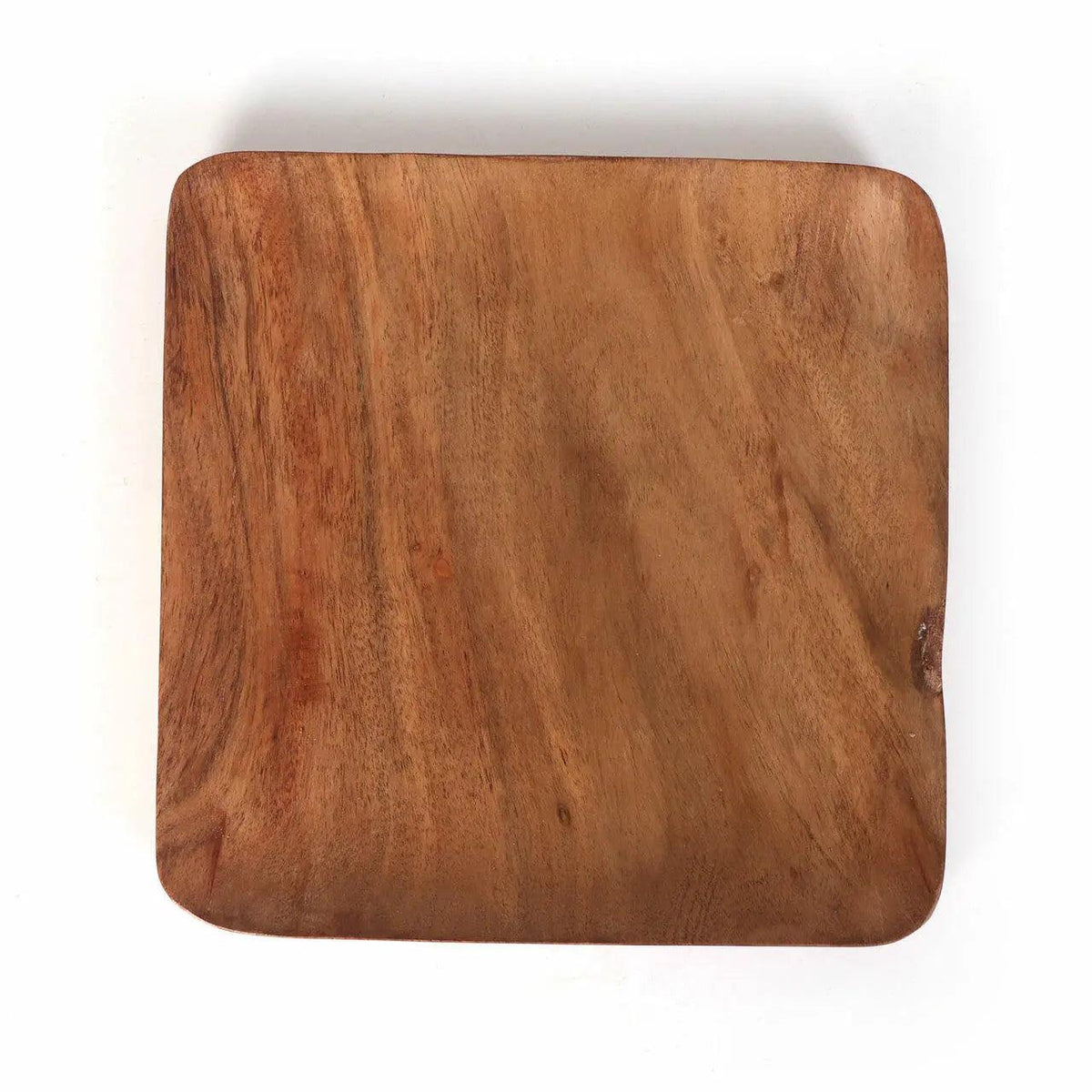 Assiettes carrées en bois d'acacia Tressa (lot de 3)