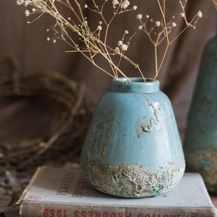 Vaso in ceramica turchese